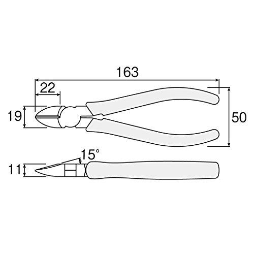 ホーザンHOZAN 電工用ニッパー 強力に切断できる丸タイコ型の摺動部 鉄線対応 全長163mm N-12 |  | 02