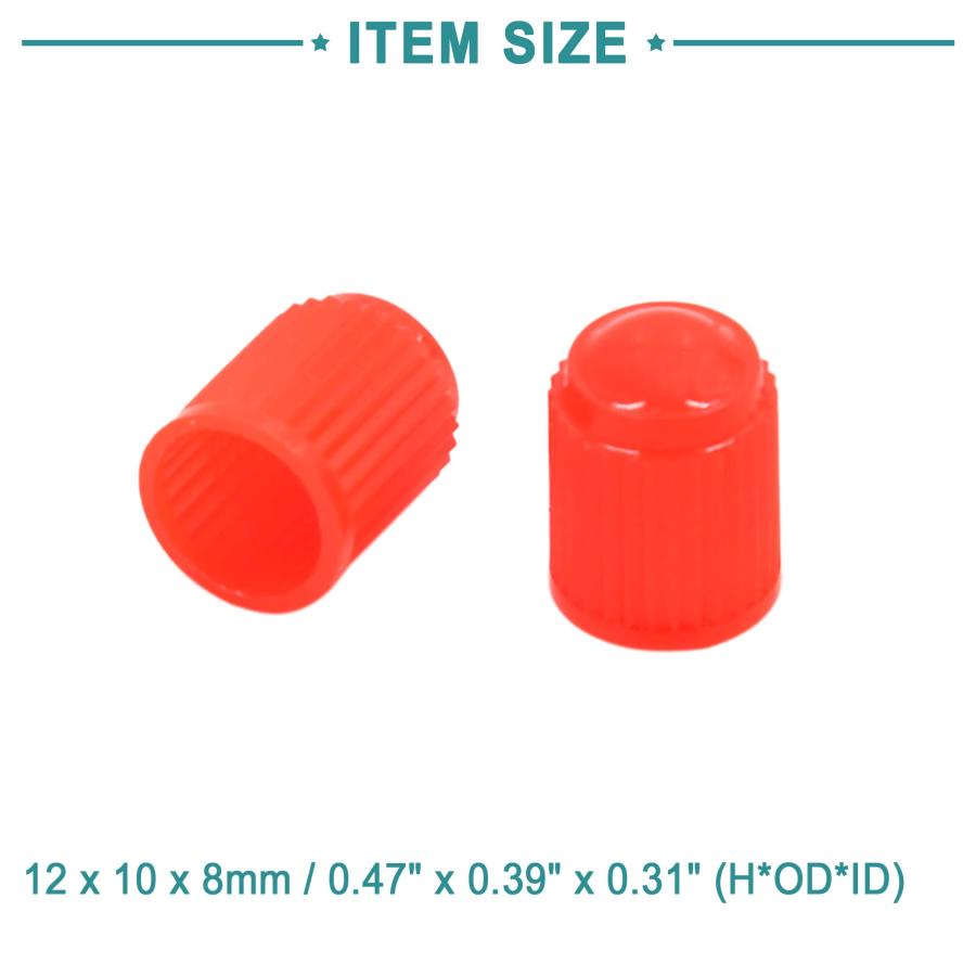 ACROPIX タイヤエアバルブステムキャップ タイヤホイールリムダストカバー プラスチック カー用 レッド 50個 |  | 02