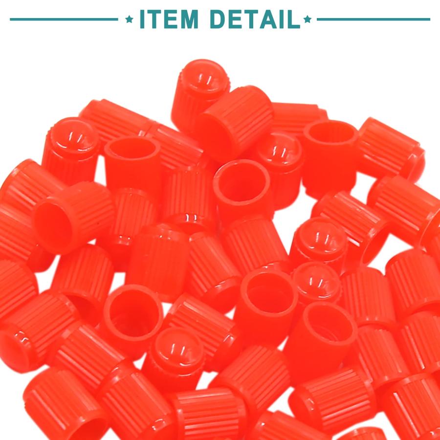 ACROPIX タイヤエアバルブステムキャップ タイヤホイールリムダストカバー プラスチック カー用 レッド 50個 |  | 05