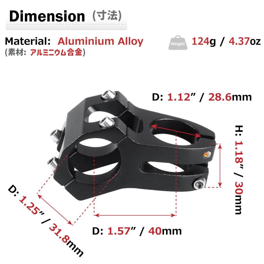 Azarxis 自転車 ステム 31.8 × 45mm ハンドルステム アルミ6061 アヘッドステム マウンテンバイク ロードバイク クロスバ |  | 01