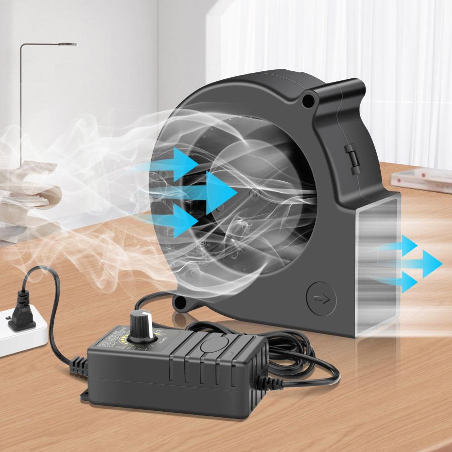 GDSTIME 75mm x 30mm DC 12V換気扇 冷却ファン 遠心ファン シロッコファン 送風機（AC 100V〜240V駆動速度制御 |  | 03