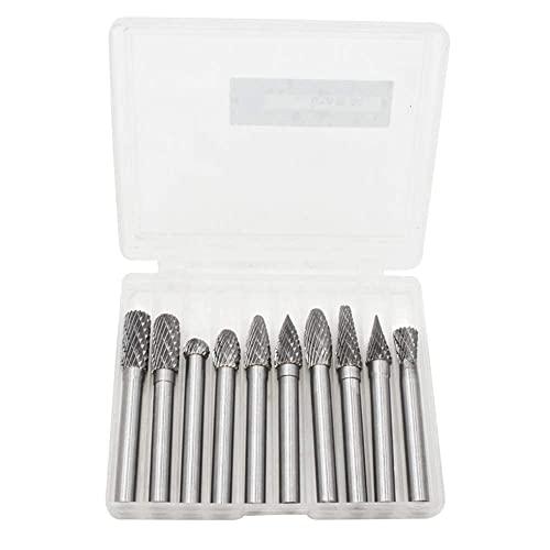 Bestgle超硬バー リューター ビット10本セットドリル カッター ダブルカット 超硬タングステンバー 6mm ロータリーバー タングステン |  | 07