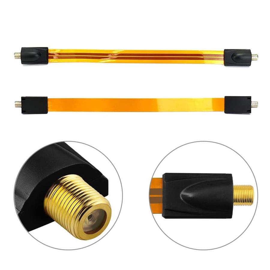 YFFSFDC フラット アンテナ ケーブル アンテナケーブル テレビ用ケーブル 同軸フラットケーブル すき間ケーブル 隙間ケーブル 同軸ケーブ |  | 04