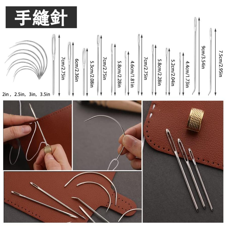 Dennty レザークラフトツール 革加工ツールキット カスタム収納袋付き レザーカービングツール レザークラフト製作 切断 パンチング 縫製 |  | 04