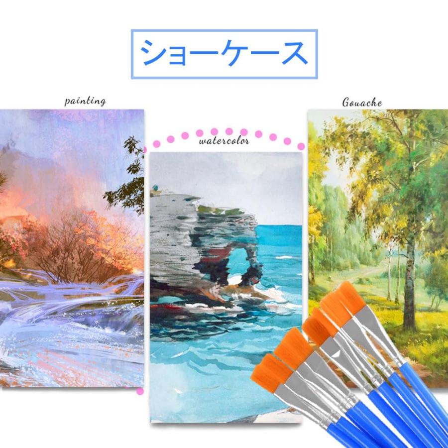 DFsucces 平筆 絵筆 50本セット 16.5cm 画材筆 水彩筆 プラモデル 塗装 水彩画 油絵 アクリル画 ペイント |  | 05