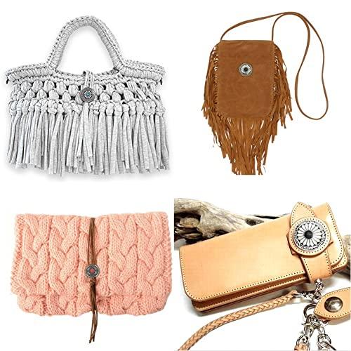 コンチョ ボタン 4色12個セット ターコイズ ネジ式 30mm レザークラフト 財布 手芸 |  | 05