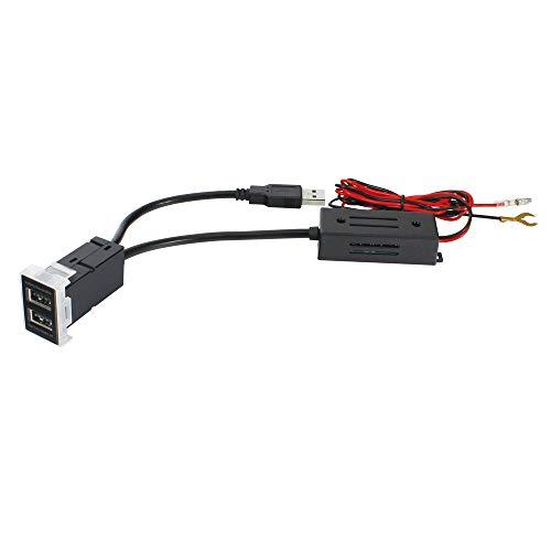 槌屋ヤックTsuchiya Yac 車種専用品 トヨタ車系用 電源ソケット リバーシブルUSBポート AUDIO+2.4A 長さ16.2×幅12 | 