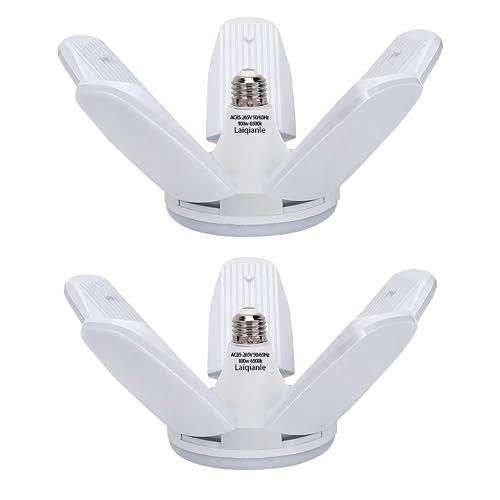 Laiqianle ガレージライト 100w 2個 LEDシーリングライト ペンダントライト 作業灯 6灯式 昼白色 6500K 天井照明 取付 | 