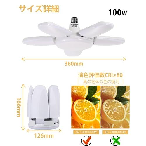 Laiqianle ガレージライト 100w 2個 LEDシーリングライト ペンダントライト 作業灯 6灯式 昼白色 6500K 天井照明 取付 |  | 01