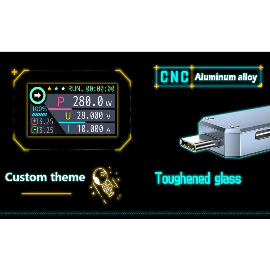 USB パワーメーター PD 3.1 Type-c テスター デジタルマルチメーター