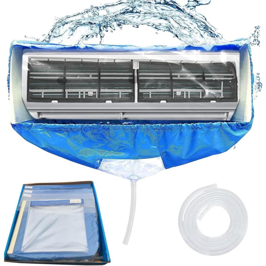 LXYANG サポートプレート式エアコン洗浄カバー エアコン洗浄カバー 壁掛用エアコン洗浄カバー エアコンクリーニン 専門防水カーテン 280c | 