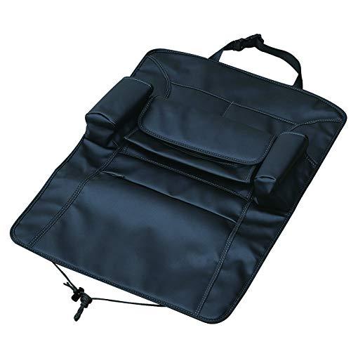 セイワSEIWA 車内収納用品 シートバック ポケット プレミアム WA8 本革調 ブラック 後部座席 収納 スマートフォン ドリンク ティッシ | 