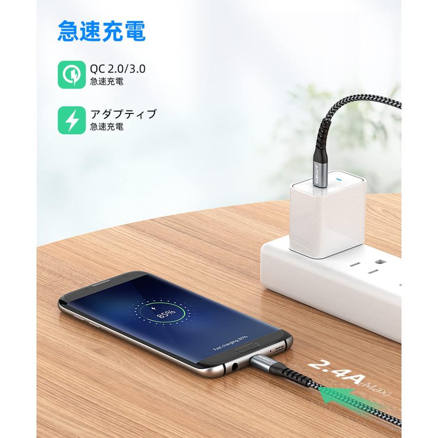 SUNGUY Type C Micro USB ケーブル 0.3M USB C to micro OTGケーブル タイプC マイクロ タイプB |  | 03