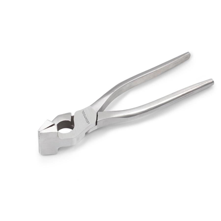LEONTOOL 口金押えペンチ式 平ペンチ 平やっとこ 幅広 レザークラフト