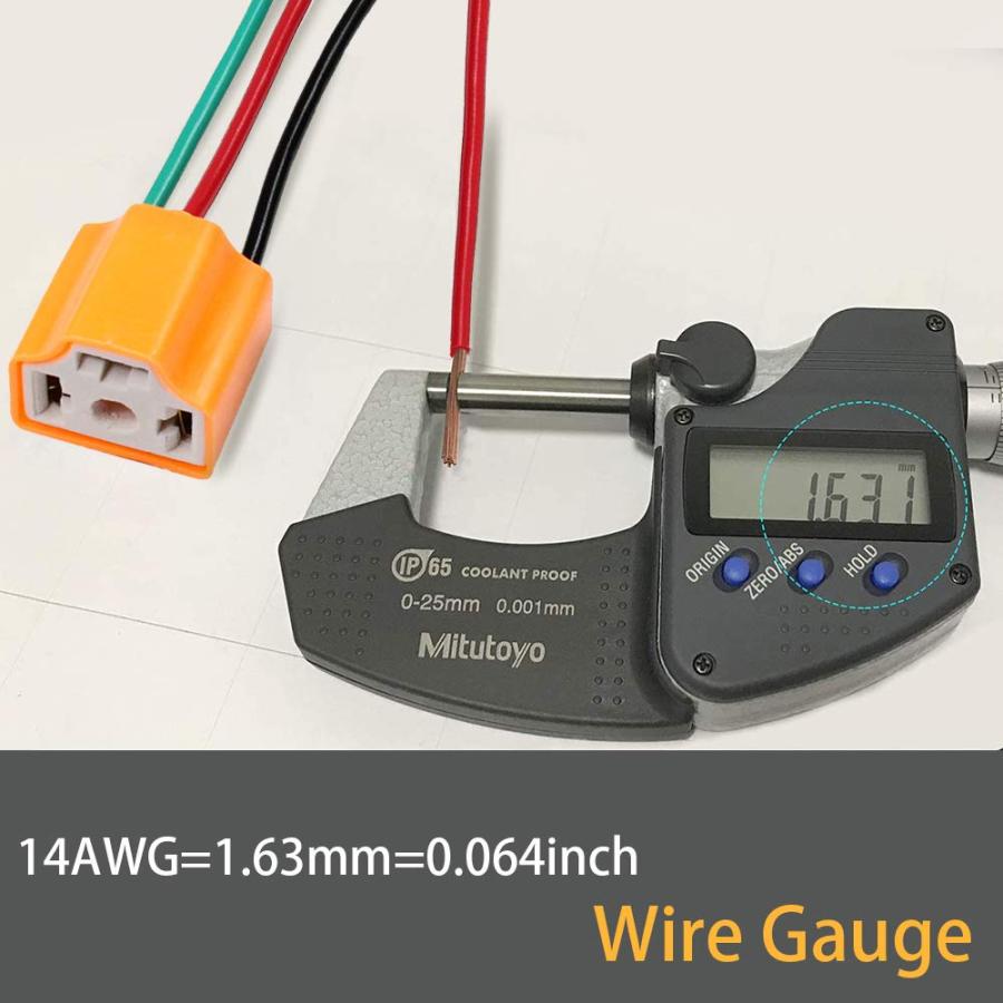 HUIQIAODS H4 ヘッドライトソケット ランプコネクタプラグ ワイヤーハーネスアダプター 2本入り H4セラミックソケット… |  | 06