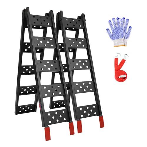 Ruedamann バイク スロープ 長さ211cm 幅23cm ラダーレール 耐荷重440kg スチール製 ラダーレール バイク 折り畳み式 | 