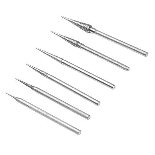6本セット ダイヤモンド コーティング 研磨針 ドリルビット ネイルヘッド 研削工具 2.35mm |  | 02