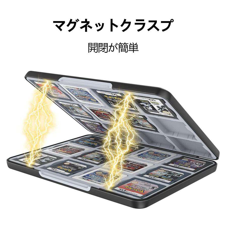 PGRTYOF 3DS ケース DS ソフトケース カードケース 24枚収納 NS 3DSXL
