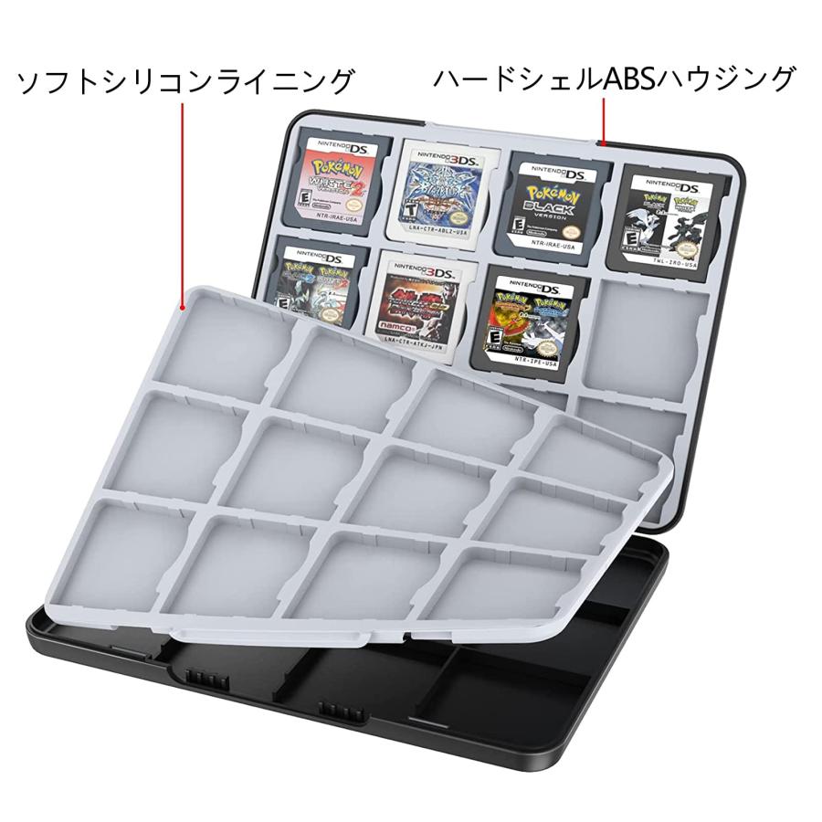 PGRTYOF 3DS ケース DS ソフトケース カードケース 24枚収納 NS 3DSXL