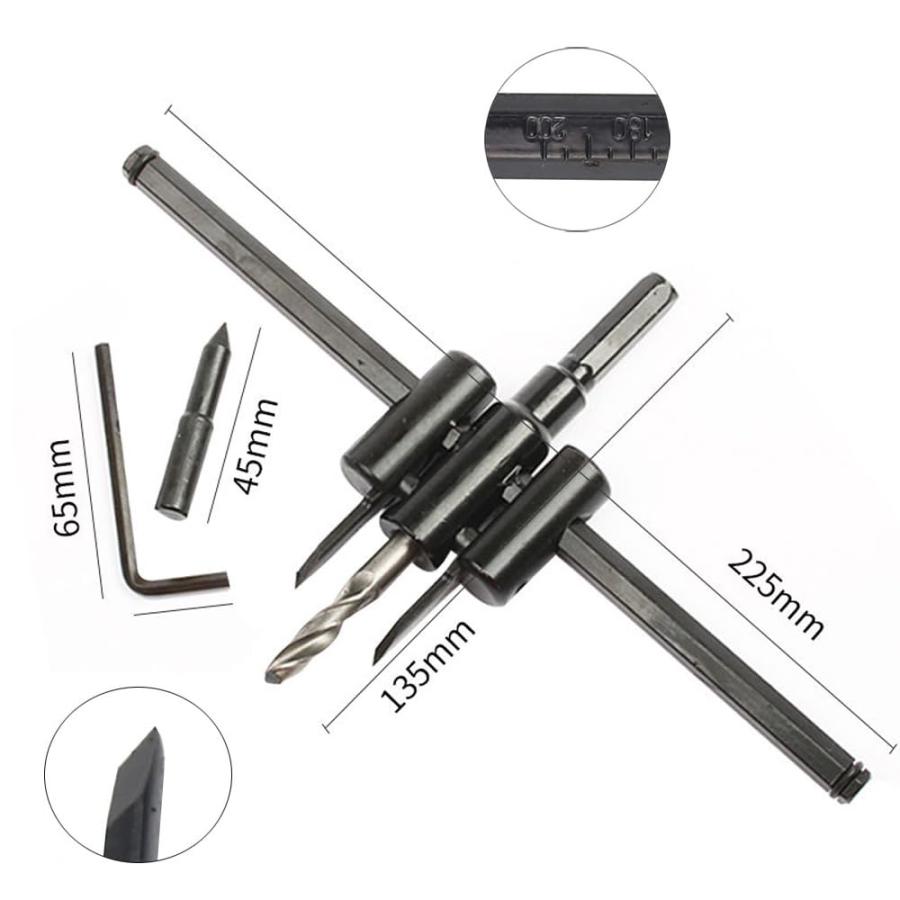 LOYELEY 自由錐 自在錐 超硬合金 ドリルビットカッター 充電ドリル用 金属ウッドサークル穴のこぎり DIY工具 アクリル板 木工用 電気 |  | 03