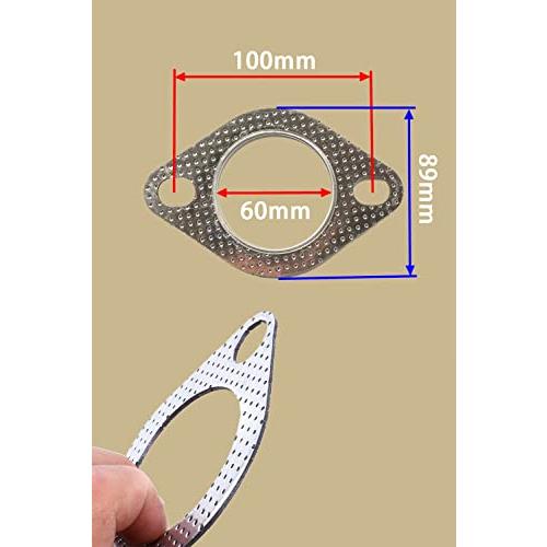 YFFSFDC マフラーガスケット ターボガスケット 強化リング 排 気ガスケット2枚入りφ 58-60mm |  | 01