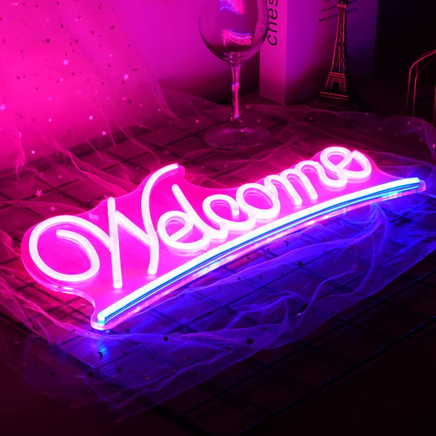 ネオン管　welcome ネオンサイン Welcome ネオン管 看板 LED 店舗 ガレージ アメリカ