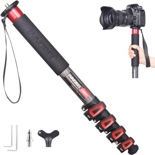 INNOREL 一脚 カメラ用 カーボン製 33lb/15kg 耐荷重 5セクション レバーロック 伸縮可能 コンパクト 便利 軽量 旅行用 V | 