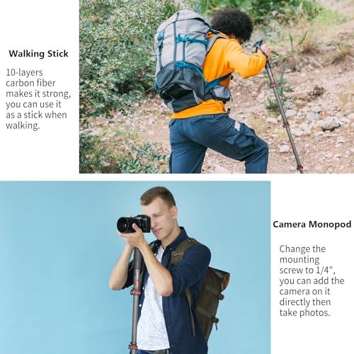 INNOREL 一脚 カメラ用 カーボン製 33lb/15kg 耐荷重 5セクション レバーロック 伸縮可能 コンパクト 便利 軽量 旅行用 V |  | 05