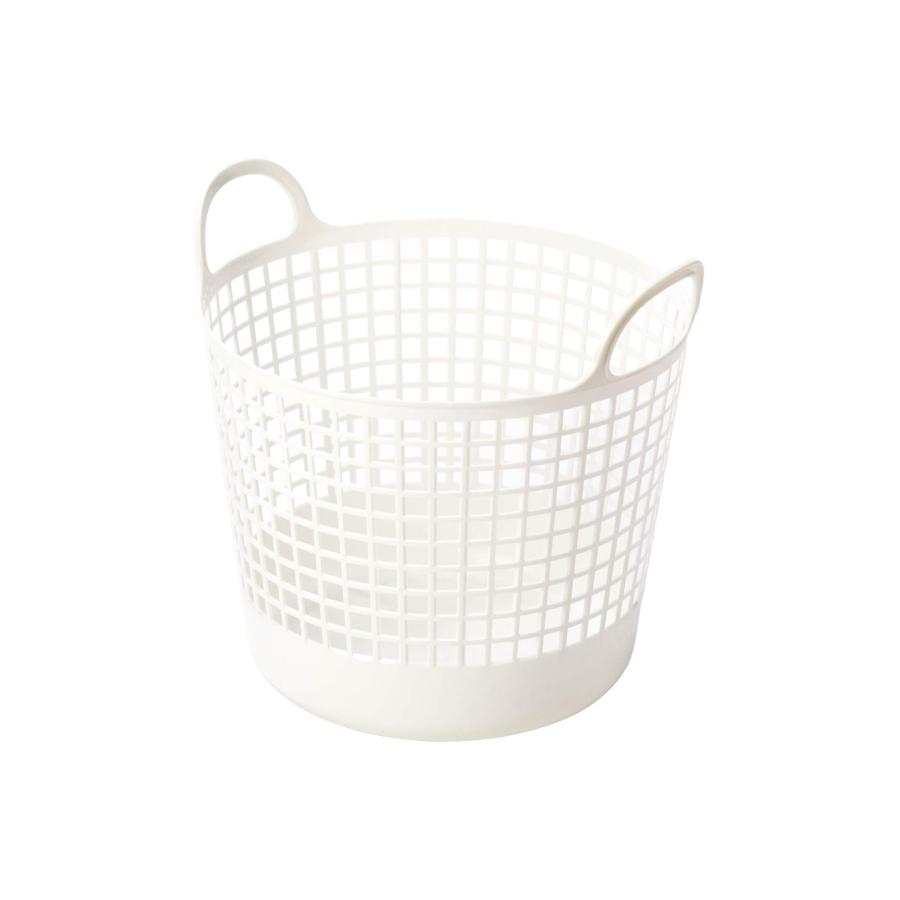 ライクイット like-it ランドリー 洗濯 収納 ラウンドタイプ バスケット 約幅41x奥37x高37.5cm ホワイト 日本製 LBB-0 | 
