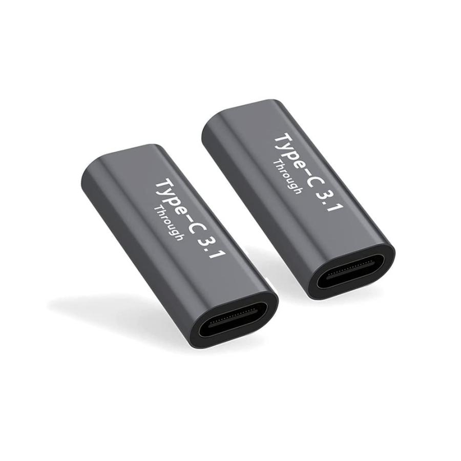 3個 セットUSB Type C 変換 アダプタ USB C メス to C メス 中継アダプタ 延長コネクタ USB3.1 100W急速充電＋ | 