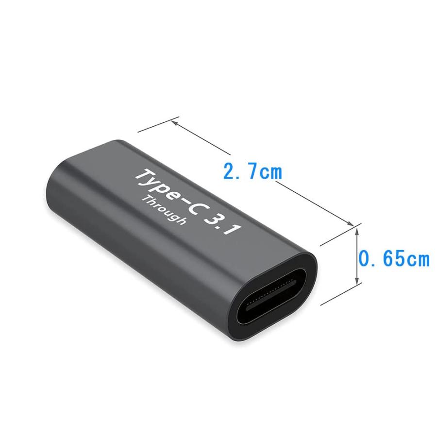 3個 セットUSB Type C 変換 アダプタ USB C メス to C メス 中継アダプタ 延長コネクタ USB3.1 100W急速充電＋ |  | 05