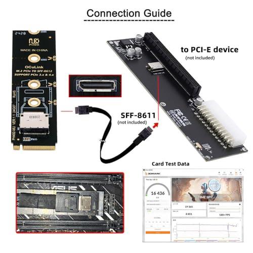 NFHK 2280 PCI-E4.0 M.2 M-key to Oculink SFF-8612 SFF-8611 Vertical Host |  | 01