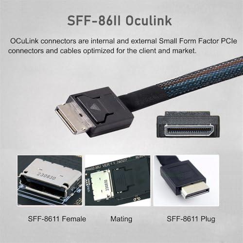NFHK 2280 PCI-E4.0 M.2 M-key to Oculink SFF-8612 SFF-8611 Vertical Host |  | 06