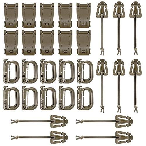Hikeen ウェブドミネーター ストラップの管理ツール Dリング Molleシステム対応セットアウトドア用 パック用 戦術的キット Dリンググ | 
