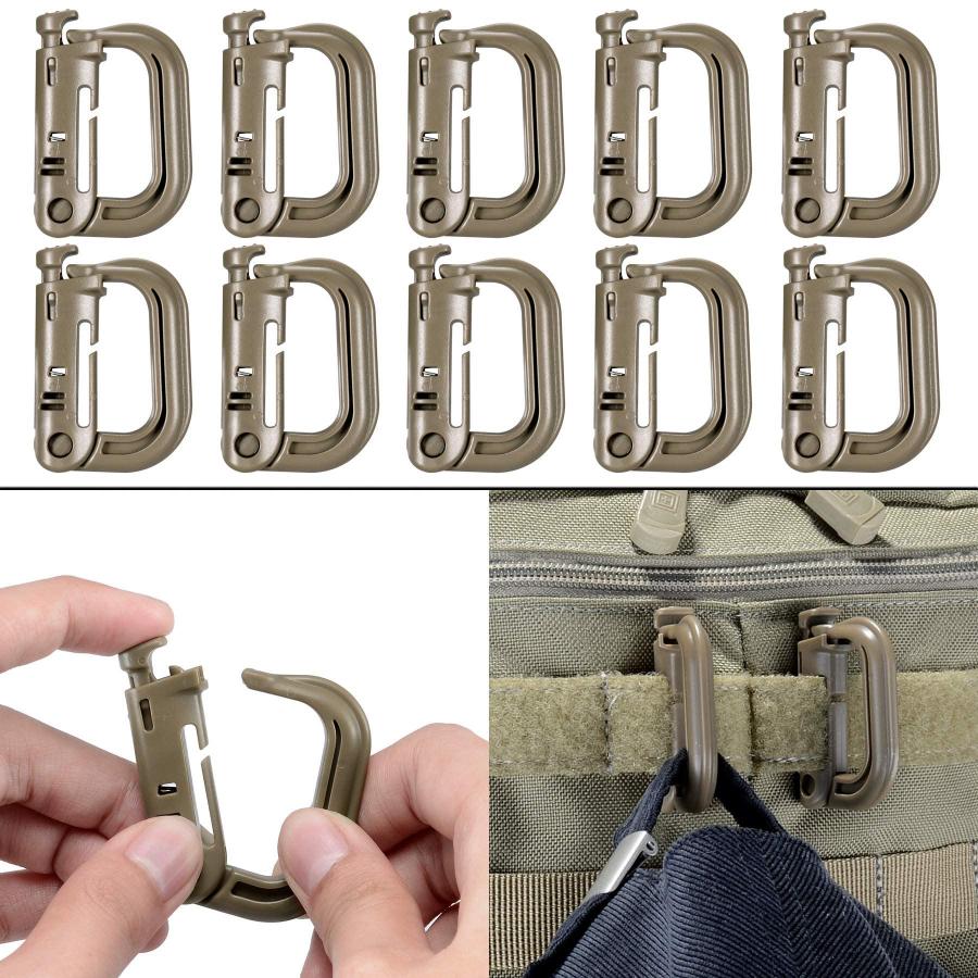 Hikeen ウェブドミネーター ストラップの管理ツール Dリング Molleシステム対応セットアウトドア用 パック用 戦術的キット Dリンググ |  | 03