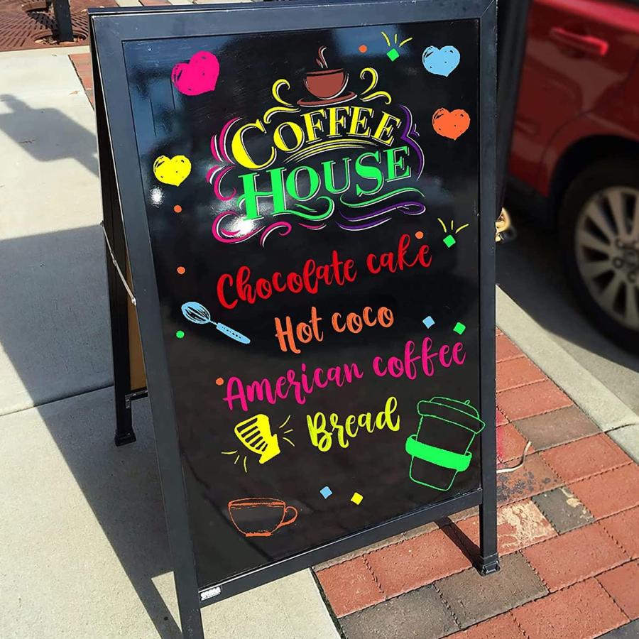 8色 蛍光ボードマーカー ブラックボード マーカー 蛍光ペン ボードマーカー 黒板 看板 ホワイトボード ガラス 蛍光マーカー 水で消せる 太字 |  | 06