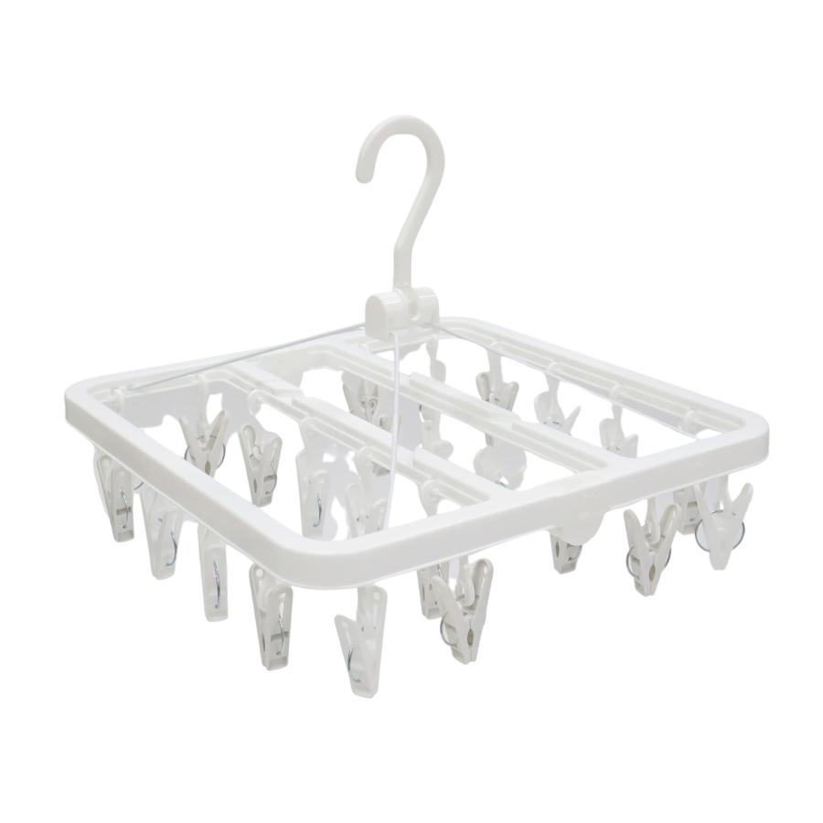東和産業 洗濯 物干し ハンガー NSR小物干しハンガー ホワイト 24ピンチ 部屋干し 室内干し | 