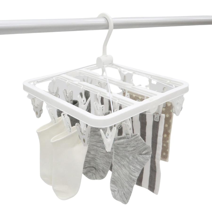 東和産業 洗濯 物干し ハンガー NSR小物干しハンガー ホワイト 24ピンチ 部屋干し 室内干し |  | 02