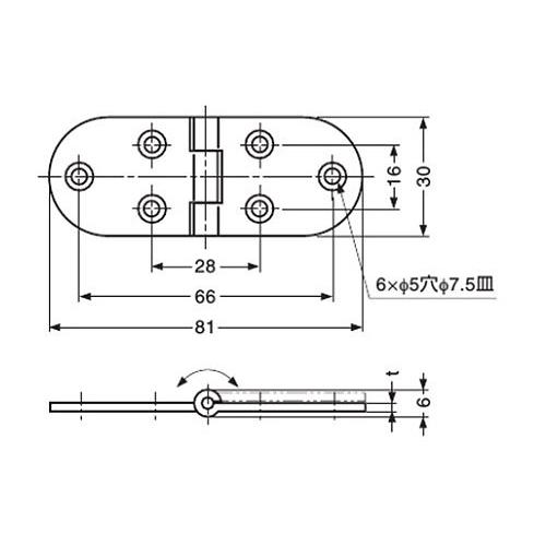 スガツネ工業 ランプ印 ミシン丁番 MH-83型 MH-83S |  | 01