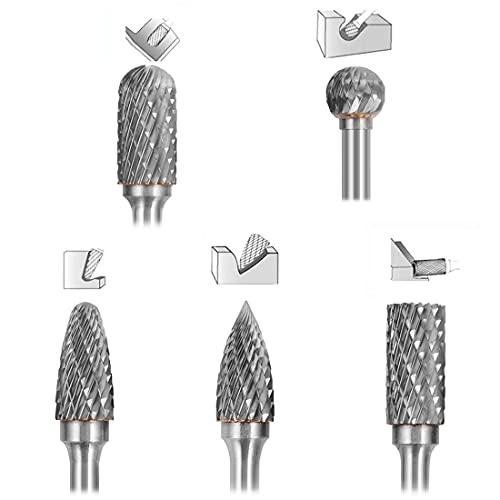 SeonFook 5本セット 超硬ドリルビット 6mm軸 10mmドリル径 ロータリーカッター リューター ドリル ロータリーバー タングステン |  | 05