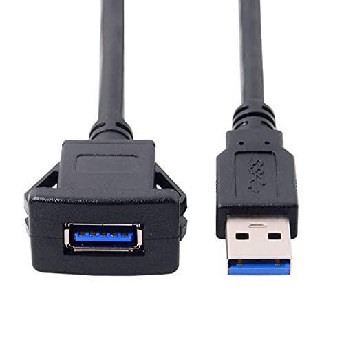 NFHK シングルUSB 3.0 1M防水延長ラッチマウントカーAUXケーブル | 
