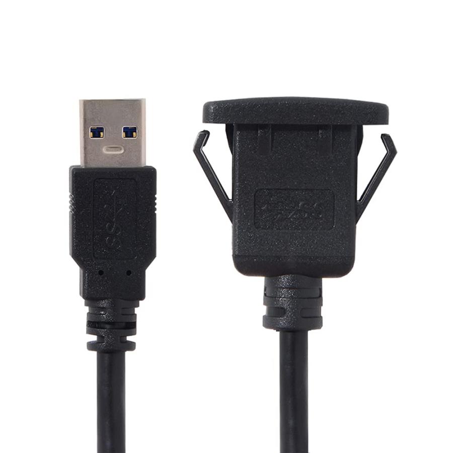 NFHK シングルUSB 3.0 1M防水延長ラッチマウントカーAUXケーブル |  | 04