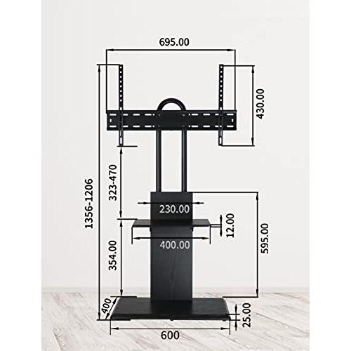 テレビ台 壁寄せタイプ テレビスタンド32?65型対応 収納トレイ付き 3段階の高さ調節可能 白木目 |  | 07