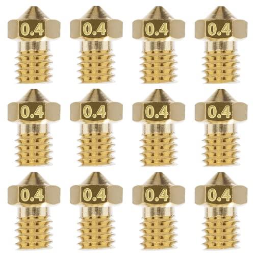 【互換品】 LIKENNY 3Dプリンター ノズル 交換 プリントヘッド 真鍮製 ノズルの精度 0.4mm M6ネジ E3D V5 V6 ノズル で広 | 