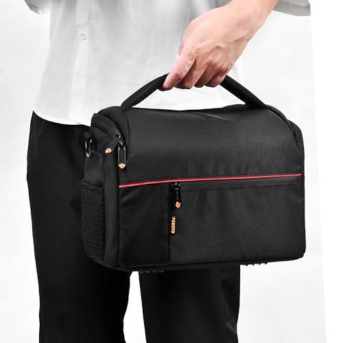 FOSOTO DSLR一眼レフカメラケース ショルダーバッグ デジタルカメラ用 Ｌサイズ大容量 収納スペース &仕切り付き 様々なカメラに対応 |  | 05