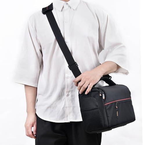 FOSOTO DSLR一眼レフカメラケース ショルダーバッグ デジタルカメラ用 Ｌサイズ大容量 収納スペース &仕切り付き 様々なカメラに対応 |  | 06