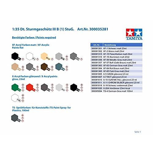 タミヤ 1/35 ミリタリーミニチュアシリーズ No.281 ドイツ陸軍 III号 突撃砲B型 プラモデル 35281 |  | 01