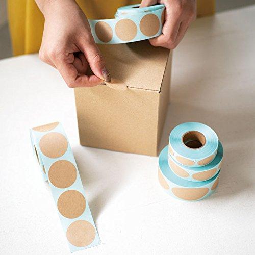 ヘッズ 日本製 無地 クラフト ロール シール 楕円 直径28mm 500枚入 HEADS MKR-4RS |  | 01