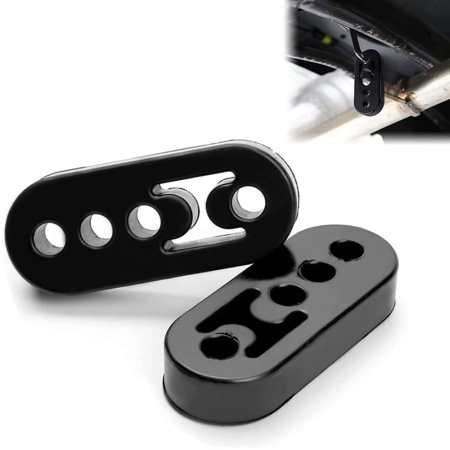 Renjzle マフラーハンガーマウント 自動車 汎用 マフラーリング 強化マフラー 吊りゴム 車 マフラーブッシュ 高さ3段階調整可能 4つ穴 | 