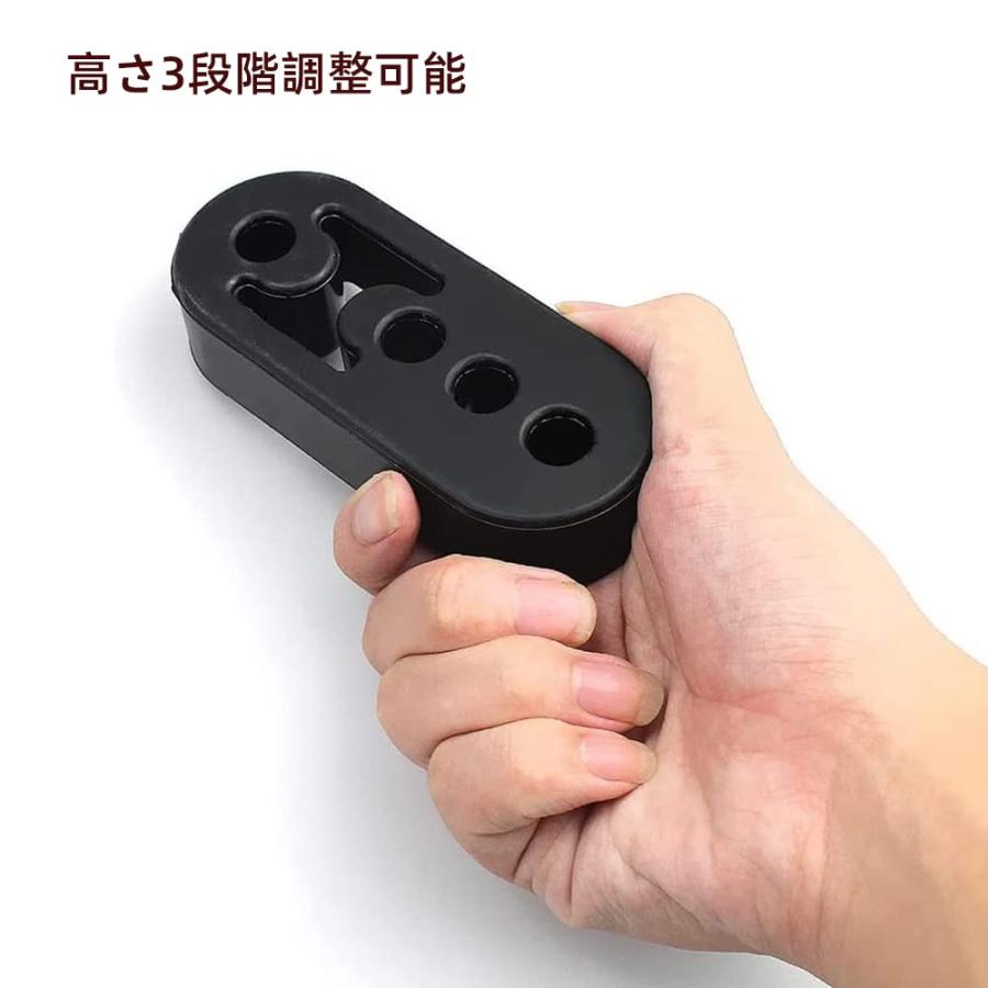 Renjzle マフラーハンガーマウント 自動車 汎用 マフラーリング 強化マフラー 吊りゴム 車 マフラーブッシュ 高さ3段階調整可能 4つ穴 |  | 04